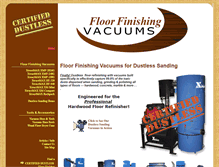 Tablet Screenshot of floorfinishingvacuums.com